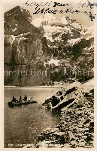 AK / Ansichtskarte Oeschinensee_oeschinensee_1578m_BE mit Bluemlisalp 