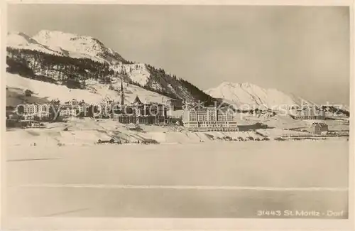 AK / Ansichtskarte St_Moritz_Dorf_GR Panorama St_Moritz_Dorf_GR