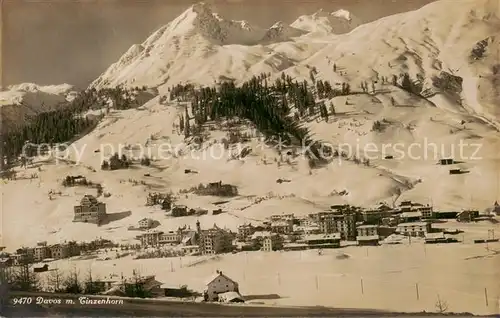 AK / Ansichtskarte Davos_GR mit Tinzenhorn Davos_GR