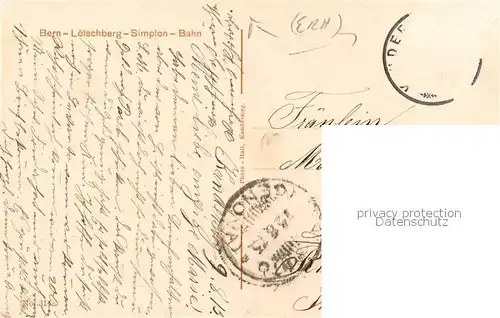 AK / Ansichtskarte Kandersteg_BE Bahnhof mit Bluemlisalp Kandersteg_BE