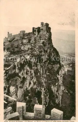 AK / Ansichtskarte  San_Marino_Repubblica La Rocca La Pieve e il Palazzo vesti della seconda Torre San_Marino_Repubblica