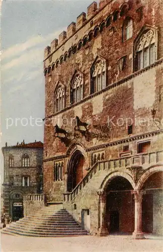 AK / Ansichtskarte 73802312 Perugia_Umbria_IT Particolare del Palazzo Municipale 