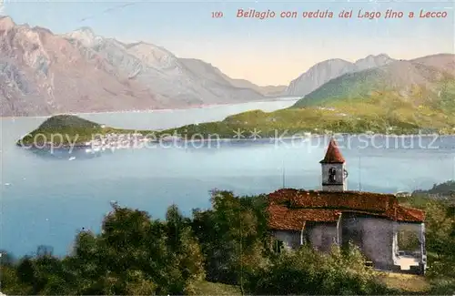 AK / Ansichtskarte  Bellagio_Lago_di_Como_IT con veduta del Lago fino a Lecco 