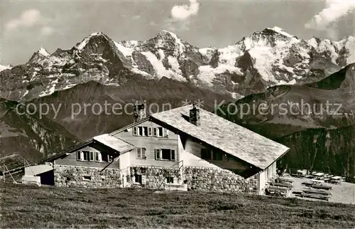 AK / Ansichtskarte Beatenberg_Thunersee_BE Berghaus Niederhorn mit Eiger Moench und Jungfrau 