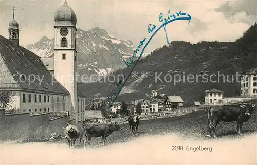 AK / Ansichtskarte Engelberg__OW Panorama Kirche 