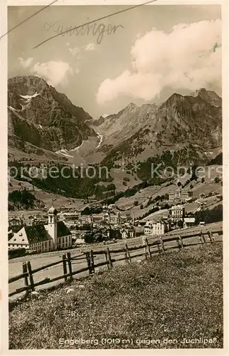 AK / Ansichtskarte Engelberg__OW mit Juchlipass 