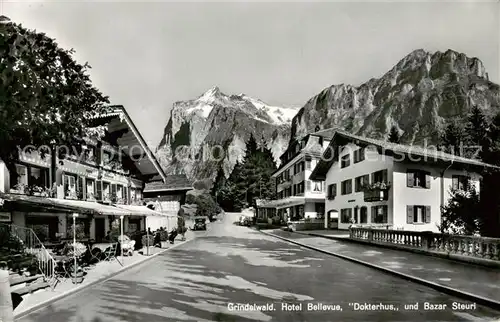 AK / Ansichtskarte Grindelwald Hotel Bellevue Dokterhus Bazar Steuri Alpen Grindelwald