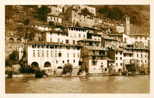 AK / Ansichtskarte Gandria_TI Haeuserpartie am Luganer See Gandria_TI