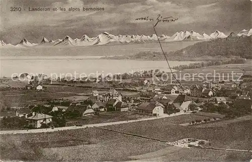 AK / Ansichtskarte Landeron_Le_NE et les Alpes Bernoises 