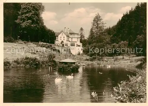 AK / Ansichtskarte  Rengsdorf Hotel Café Obere Muehle Schwanenteich Luftkurort Rengsdorf