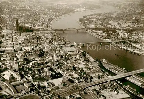 AK / Ansichtskarte 73802475 Koeln__Rhein Dom Hohenzollernbruecke Deutzer Bruecke Severinsbruecke 