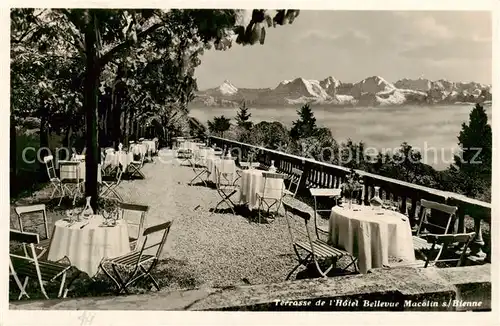 AK / Ansichtskarte Macolin_sur_Bienne_BE 
Terrasse de lHotel Bellevue 