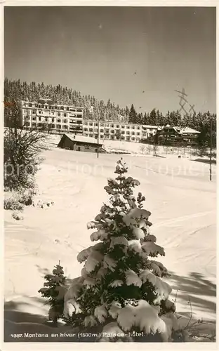 AK / Ansichtskarte Montana_Crans_VS En hiever Palace Hotel 