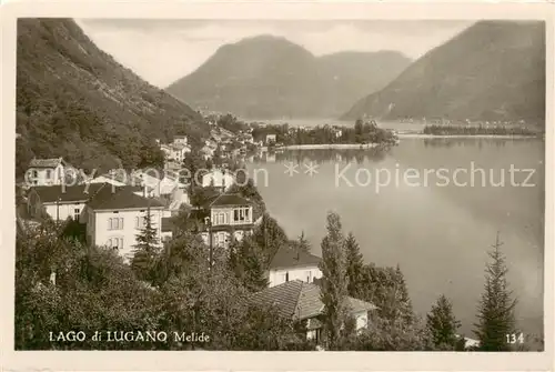 AK / Ansichtskarte Melide_Lago_di_Lugano Panorama  Melide_Lago_di_Lugano