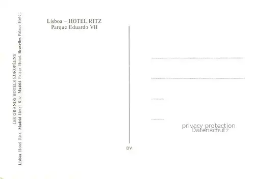 AK / Ansichtskarte 73802547 Lisboa Hotel Ritz  Lisboa