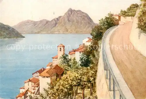 AK / Ansichtskarte Gandria_Lago_di_Lugano e Monte San Salvatorekm Gandria_Lago_di_Lugano