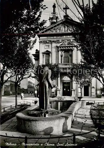 AK / Ansichtskarte  Milano_Mailand_IT Monumento e Chiesa Sant Antonio 