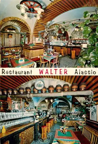 AK / Ansichtskarte 73802615 Alassio_Liguria_IT Restaurant Walter Gaststube Theke 
