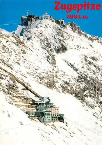 AK / Ansichtskarte  Bergbahn Zugspitze Schneefernerhaus Bergbahn