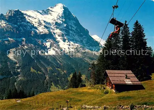 AK / Ansichtskarte  Sessellift_Chairlift_Telesiege Grindelwald Eiger 