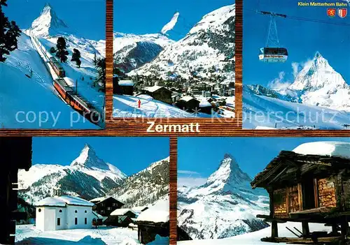 AK / Ansichtskarte 73802709 Bergbahn Zermatt Wallis Bergbahn