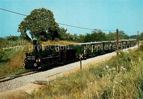 AK / Ansichtskarte 73802721 Eisenbahn Flachdachwagengarnitur Bj 1891 1904 Lok 17 Gy SEV Eisenbahn