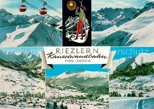 AK / Ansichtskarte  Seilbahn_Cable-Car_Telepherique Kleinwalsertal Riezlern 