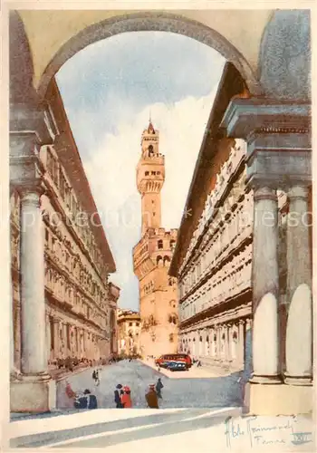 AK / Ansichtskarte  Firenze_Florenz Gli Uffizi e la R Galleria 