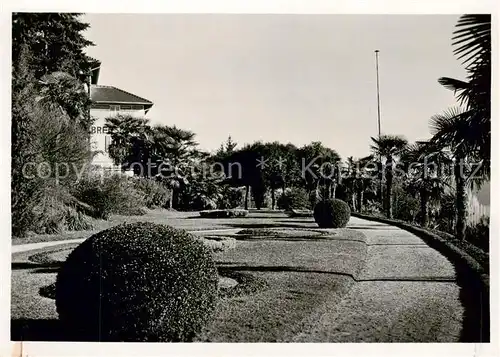 AK / Ansichtskarte Brissago_Lago_Maggiore_TI Kurhaus Brenscino SEV Gartenpartie 