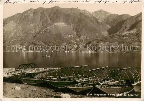 AK / Ansichtskarte Magadino_TI e Vira visto da Locarno 