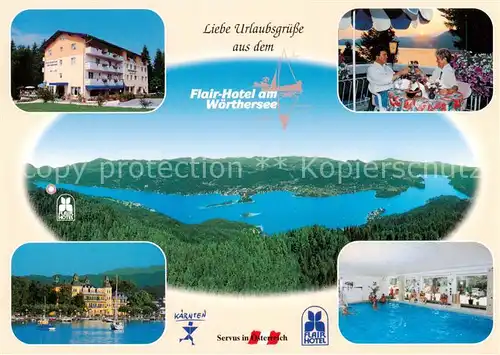 AK / Ansichtskarte  Velden__Woerthersee_AT Flair Hotel Terrasse Seepartie Hallenbad 