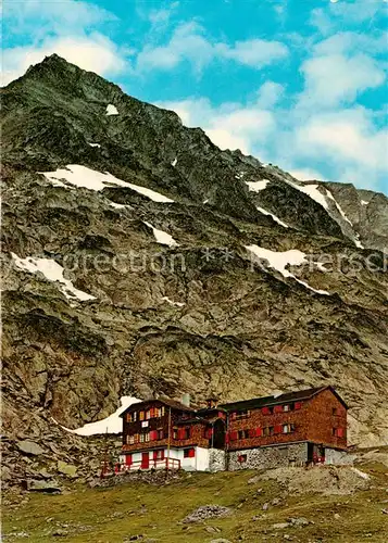 AK / Ansichtskarte 73802829 oetztal_Tirol Vernagthuette mit Hintergraslspitze oetztal Tirol