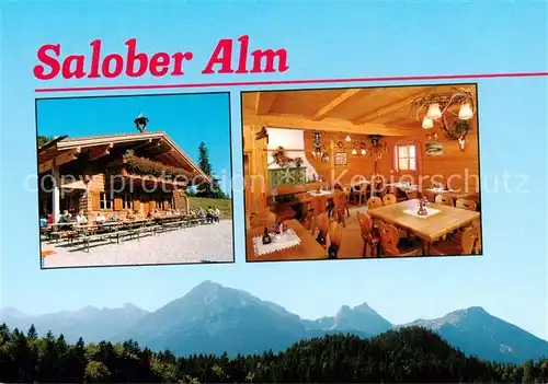 AK / Ansichtskarte 73802832 Vils_Tirol Salober Alm Gaststube Panorama Vils_Tirol