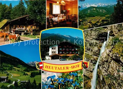 AK / Ansichtskarte  Heutal_Unken Gasthof Pension Heutaler Hof Panorama Gaststube Staubfall Heutal Unken