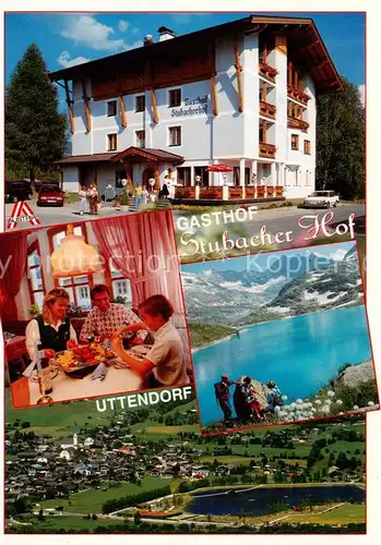 AK / Ansichtskarte  Uttendorf_Salzburg Gasthof Stubacher Hof Panorama Gaststube Seepartie Uttendorf Salzburg