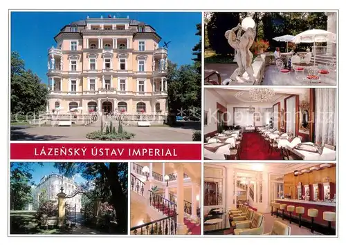 AK / Ansichtskarte  Frantiskovy_Lazne_Franzensbad_Boehmen_CZ Lazensky Ustav Imperial Terrasse Speisesaal Bar 