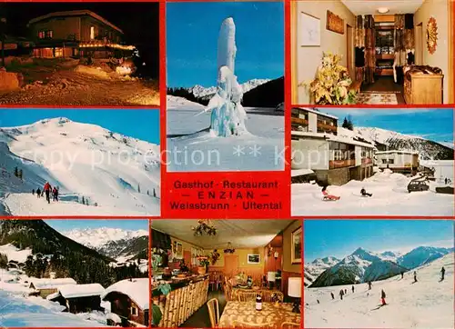 AK / Ansichtskarte 73802869 Weissbrunn_Fontana_Bianca_Ultental_IT Pension Restaurant Enzian Gastraeume Skipisten Panorama 