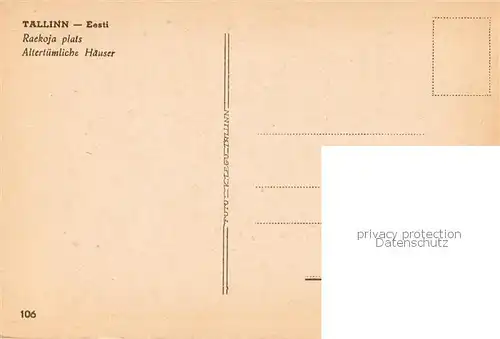 AK / Ansichtskarte  Tallinn_Reval_Estonia Altertuemliche Haeuser 