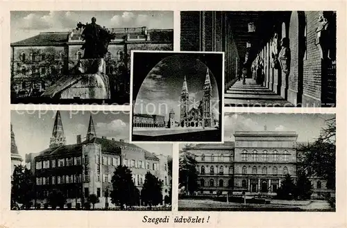 AK / Ansichtskarte  Szeged_HU Kirchen Schloss Teilansichten 