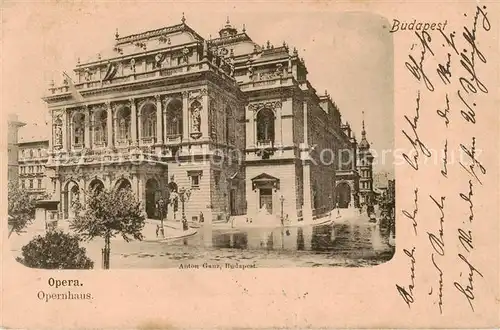 AK / Ansichtskarte 73802961 Budapest_HU Opernhaus 