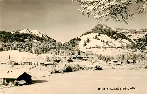 AK / Ansichtskarte  Obermaiselstein Winterpanorama Obermaiselstein