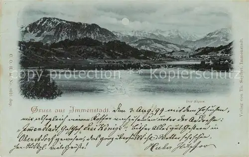 AK / Ansichtskarte  Immenstadt_Allgaeu Panorama mit Alpsee Immenstadt_Allgaeu