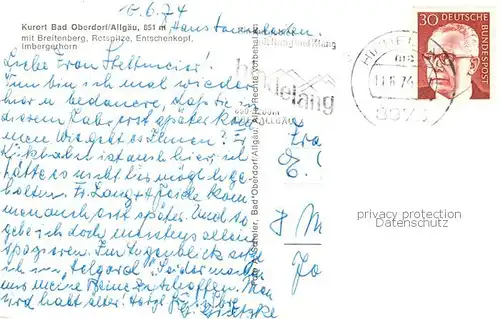 AK / Ansichtskarte  Bad_Oberdorf mit Breitenberg Rospitze Entschenkopf Imbergerhorn Bad_Oberdorf