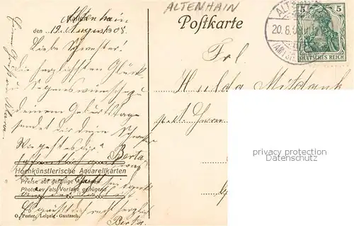 AK / Ansichtskarte  Kallen_Altenhain_Chemnitz Villa Kuenstlerkarte 