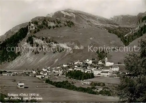 AK / Ansichtskarte Spluegen_2113m_GR mit Aufstieg zum Safierpass 