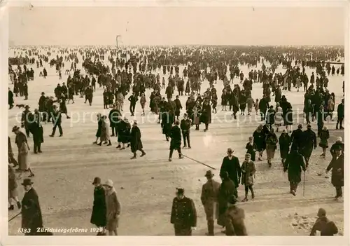 AK / Ansichtskarte Zuerich_ZH Zuerichseegefroerne 1929 Zuerich_ZH