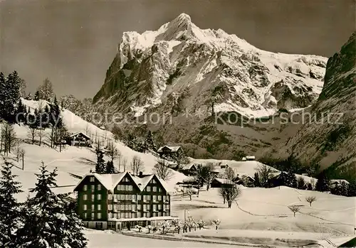 AK / Ansichtskarte Grindelwald Hotel Schweizerhof Winterpanorama Berner Alpen Grindelwald