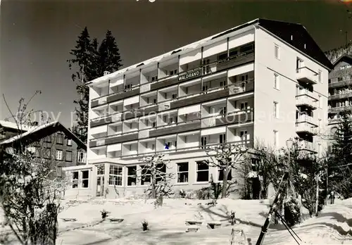 AK / Ansichtskarte Wengen__BE Hotel Waldrand im Winter 