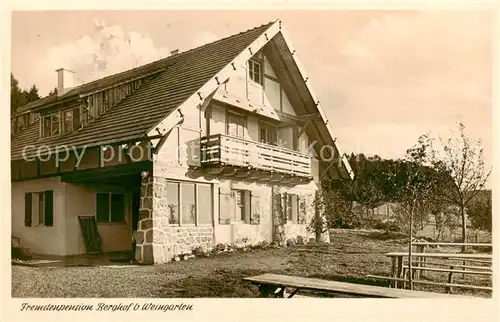 AK / Ansichtskarte  Weingarten_Wuerttemberg Fremdenpension Berghof Weingarten Wuerttemberg