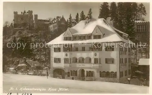 AK / Ansichtskarte  Hohenschwangau Haus Mueller Schloss Hohenschwangau